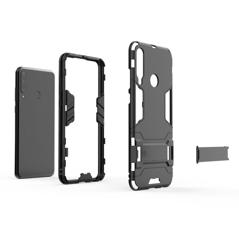 Etui Huawei Y6p Czerwony Czarny Ultra Odporny