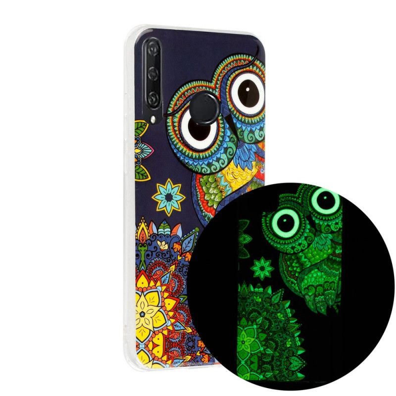 Etui Huawei Y6p Fluorescencyjna Sowa Mandala