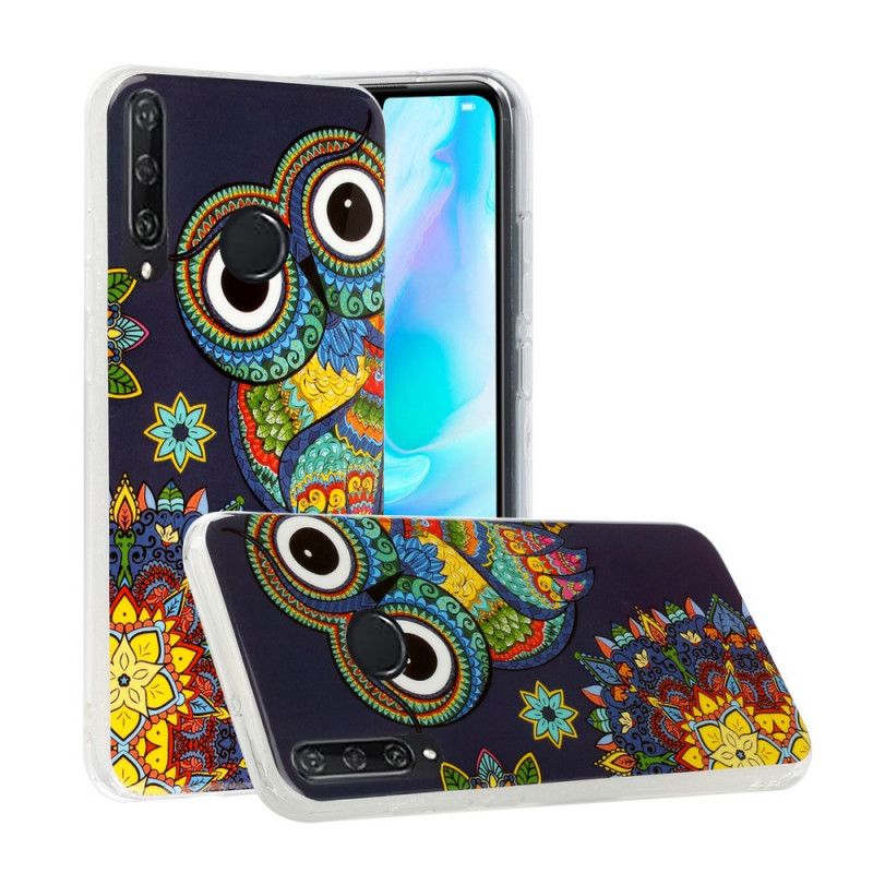 Etui Huawei Y6p Fluorescencyjna Sowa Mandala