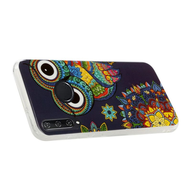 Etui Huawei Y6p Fluorescencyjna Sowa Mandala