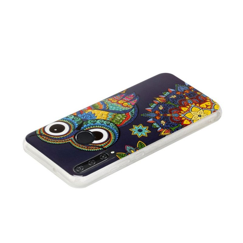 Etui Huawei Y6p Fluorescencyjna Sowa Mandala