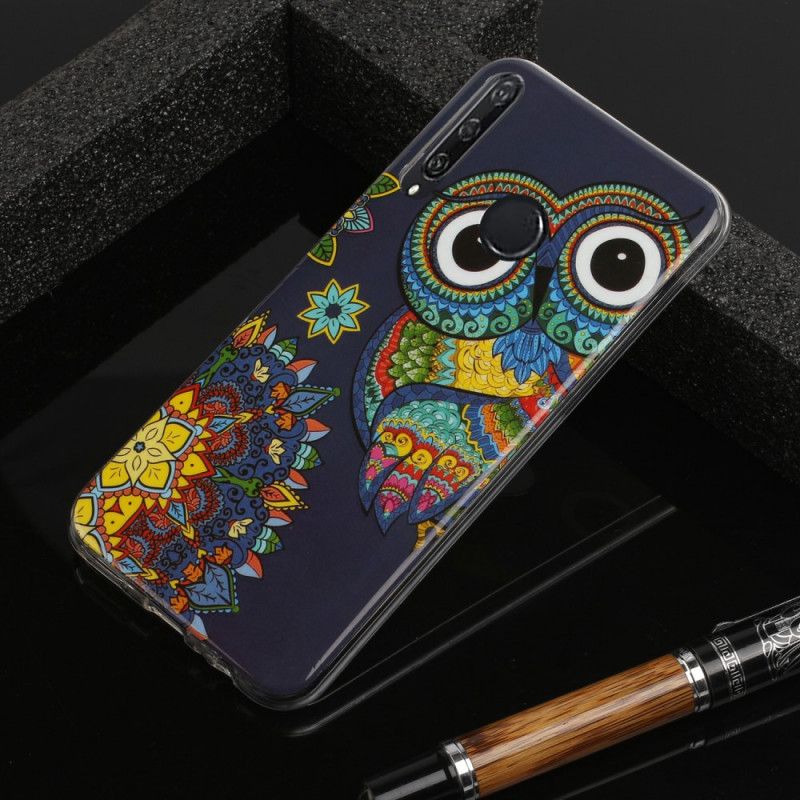 Etui Huawei Y6p Fluorescencyjna Sowa Mandala