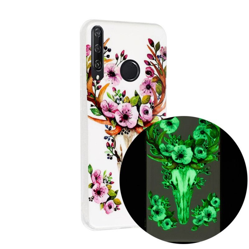 Etui Huawei Y6p Fluorescencyjny Łoś Kwitnący