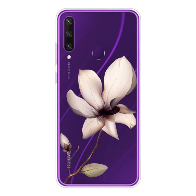 Etui Huawei Y6p Różowy Magenta Premium Kwiatowy