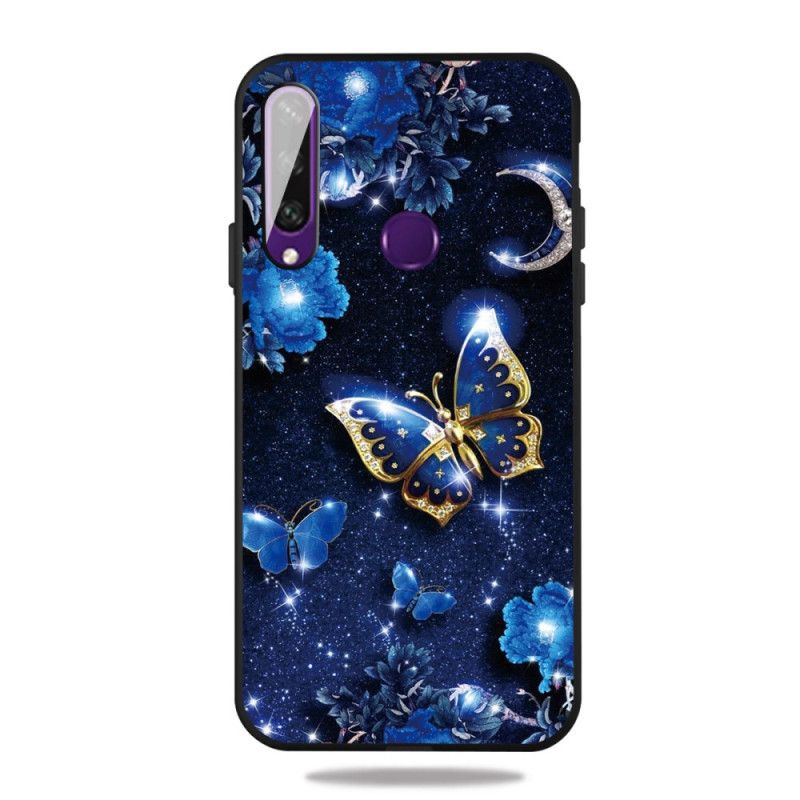 Etui Huawei Y6p Złoty Motyl Etui Ochronne