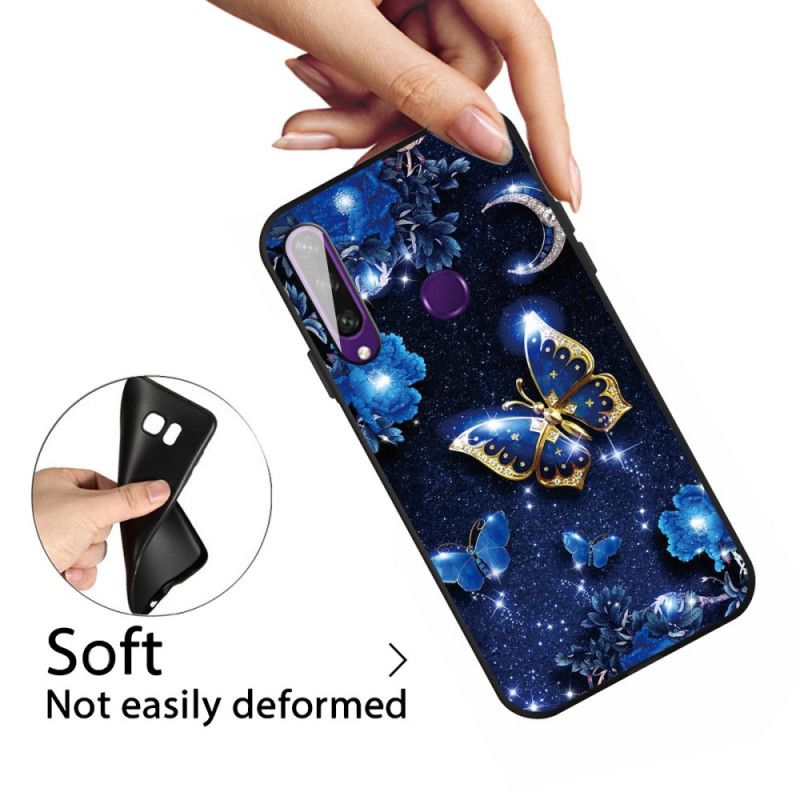 Etui Huawei Y6p Złoty Motyl Etui Ochronne