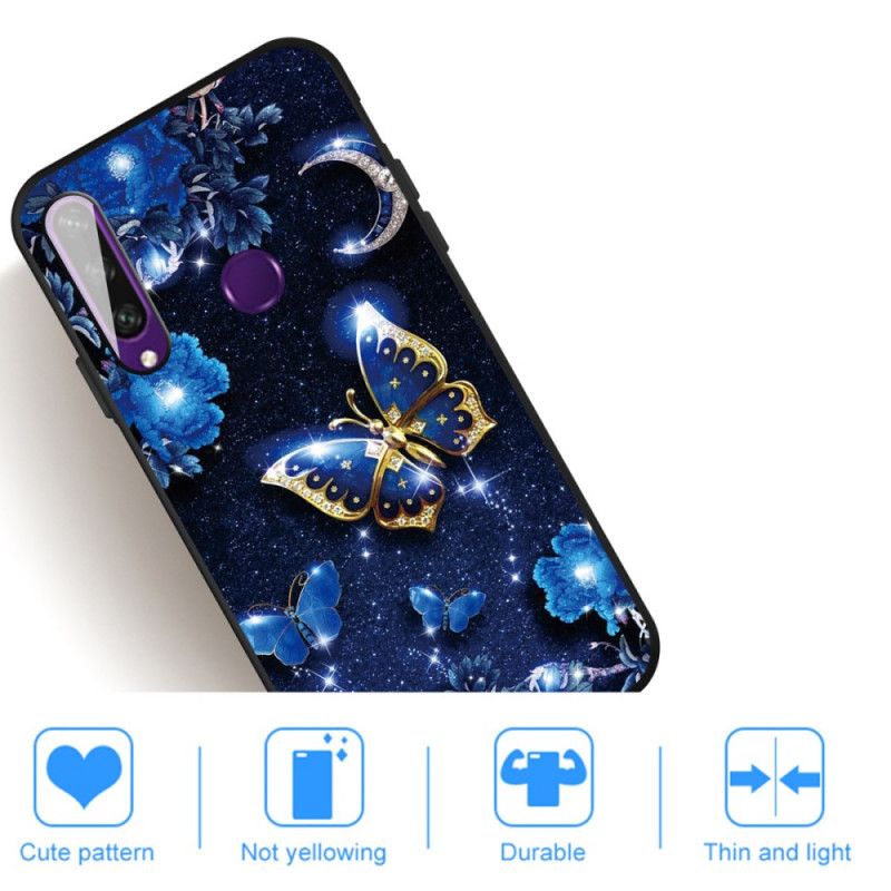 Etui Huawei Y6p Złoty Motyl Etui Ochronne