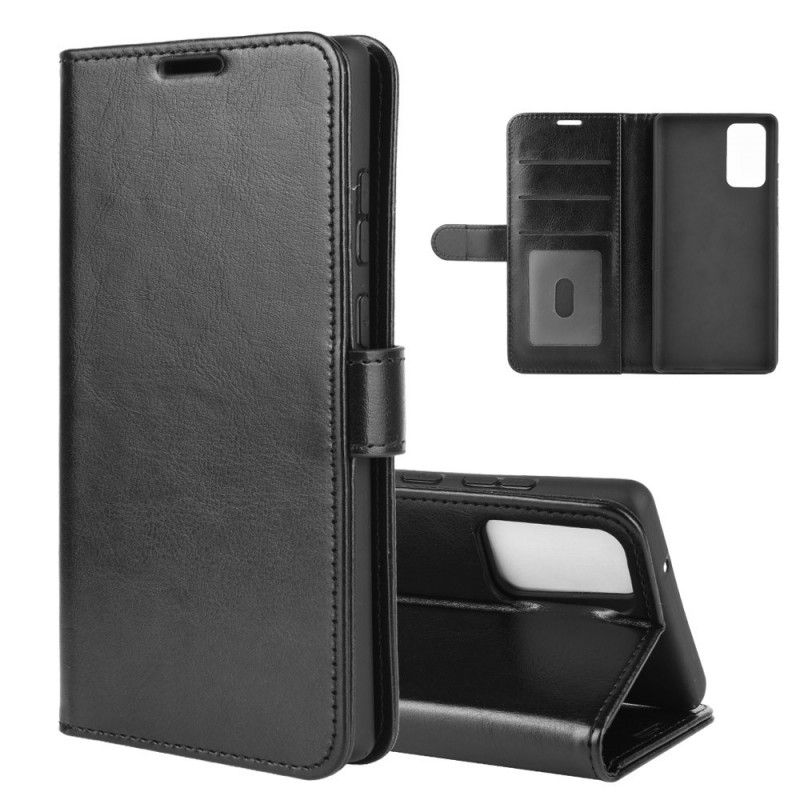 Etui Folio Samsung Galaxy Note 20 Biały Czarny Finezyjna Imitacja Skóry Etui Ochronne