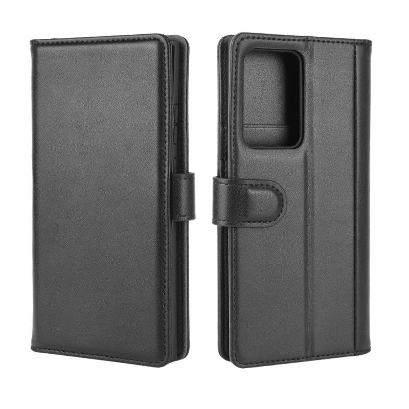 Etui Folio Samsung Galaxy Note 20 Brązowy Czarny Dwoina Skóry Etui Ochronne