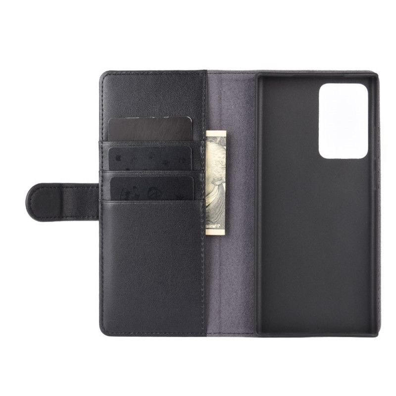 Etui Folio Samsung Galaxy Note 20 Brązowy Czarny Dwoina Skóry Etui Ochronne