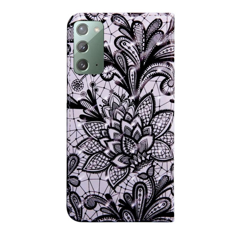 Etui Folio Samsung Galaxy Note 20 Całkowicie Koronkowy Etui Ochronne