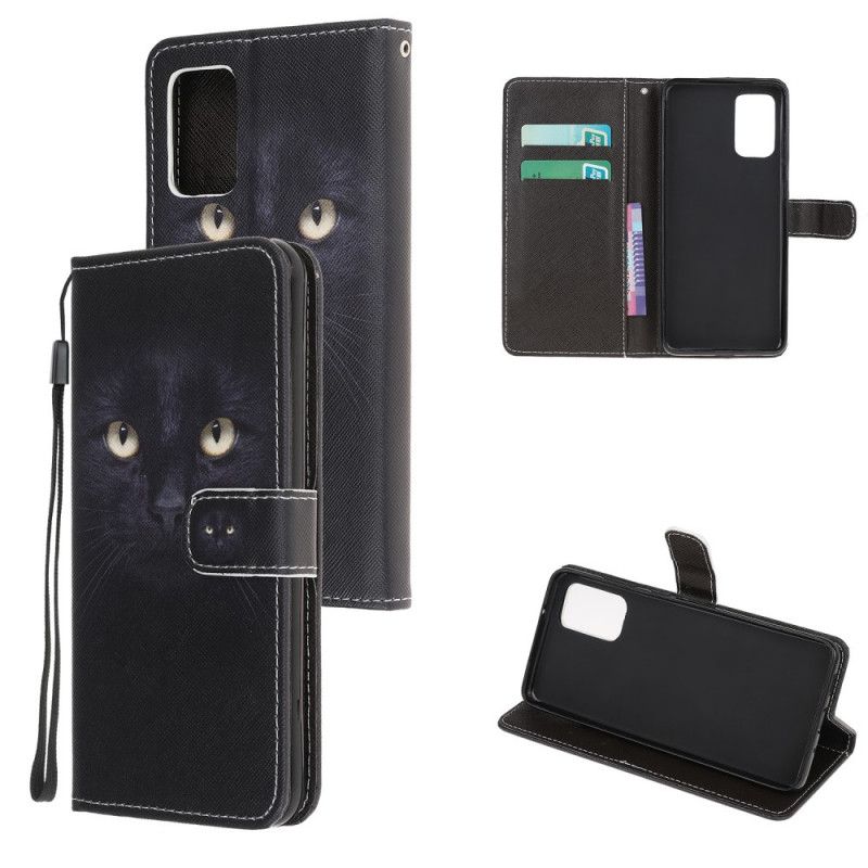 Etui Folio Samsung Galaxy Note 20 Czarne Oczy Kota Ze Stringami Etui Ochronne