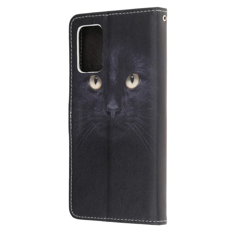 Etui Folio Samsung Galaxy Note 20 Czarne Oczy Kota Ze Stringami Etui Ochronne