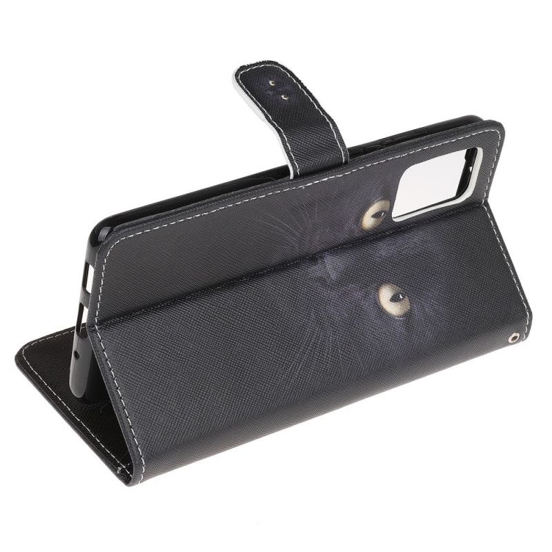 Etui Folio Samsung Galaxy Note 20 Czarne Oczy Kota Ze Stringami Etui Ochronne