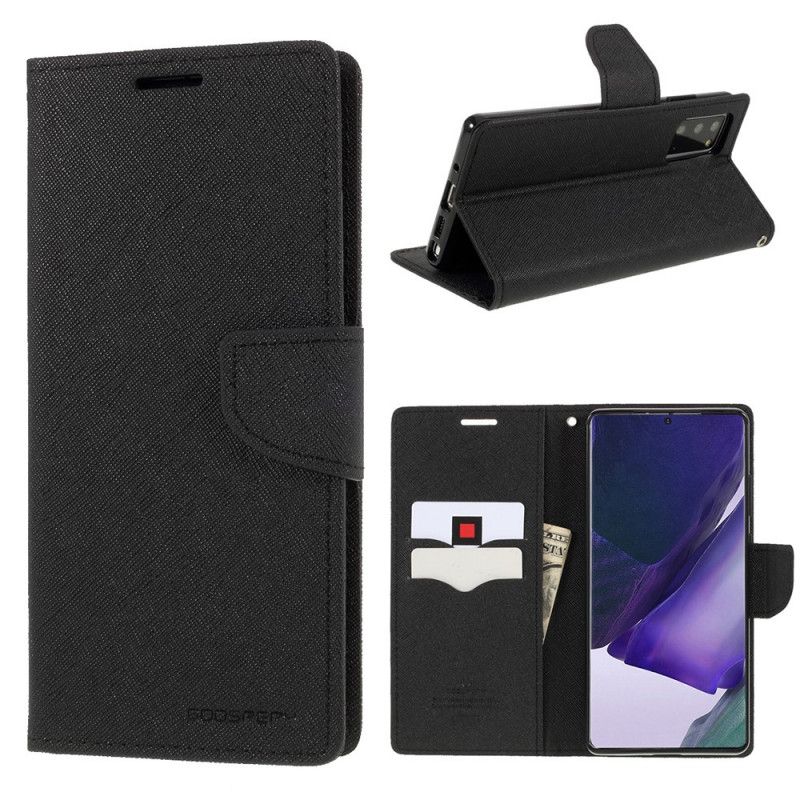 Etui Folio Samsung Galaxy Note 20 Czerwony Czarny Dwukolorowa Rtęć Etui Ochronne