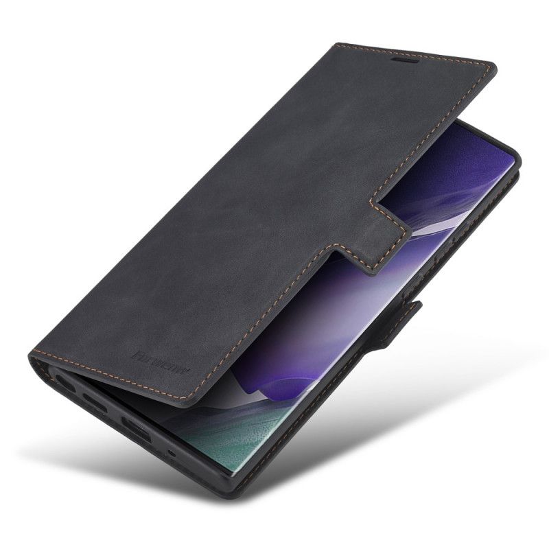 Etui Folio Samsung Galaxy Note 20 Czerwony Czarny Efekt Skóry Forwenw