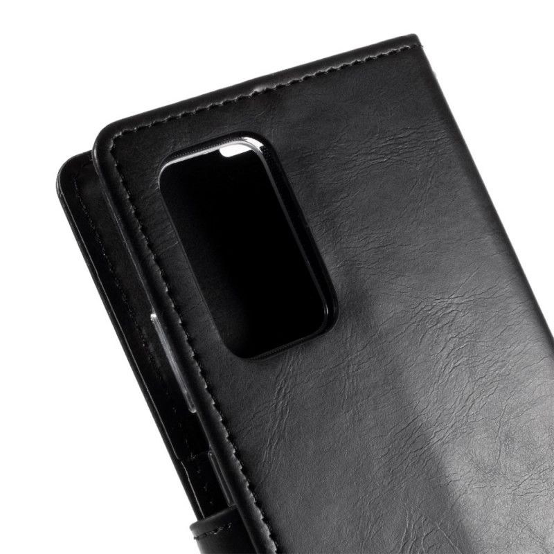 Etui Folio Samsung Galaxy Note 20 Czerwony Czarny Efekt Skóry Księżyca Rtęci Etui Ochronne