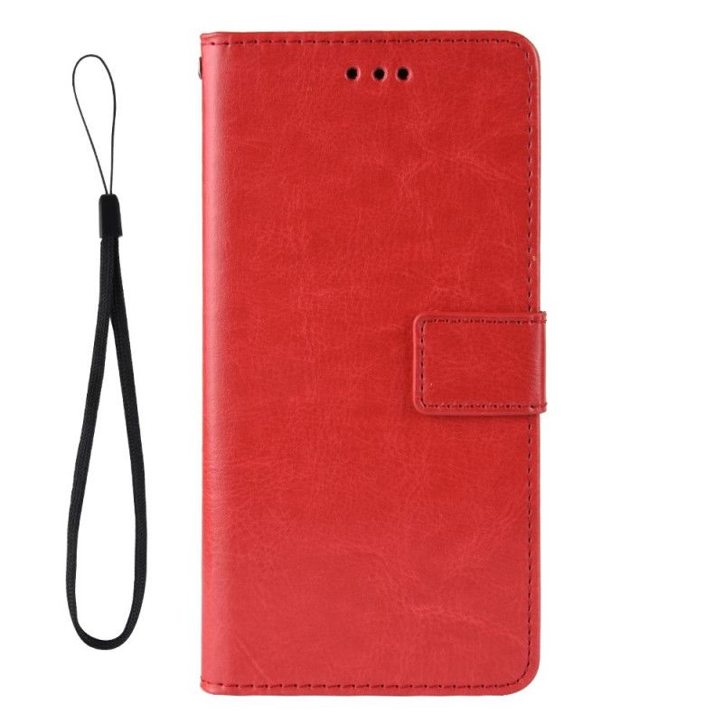 Etui Folio Samsung Galaxy Note 20 Czerwony Czarny Efektowna Sztuczna Skóra Etui Ochronne