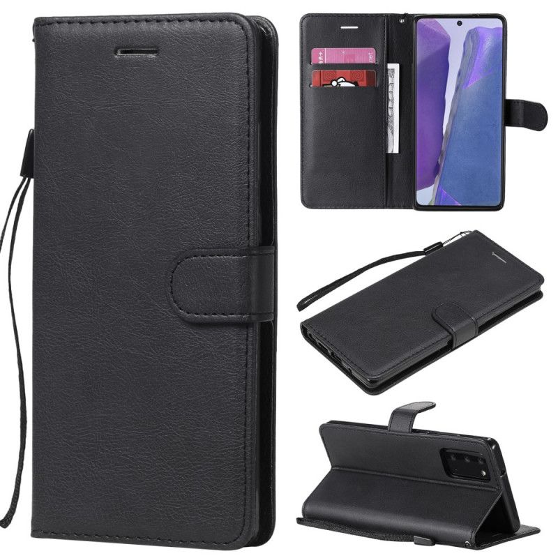 Etui Folio Samsung Galaxy Note 20 Czerwony Czarny Standardowa Sztuczna Skóra