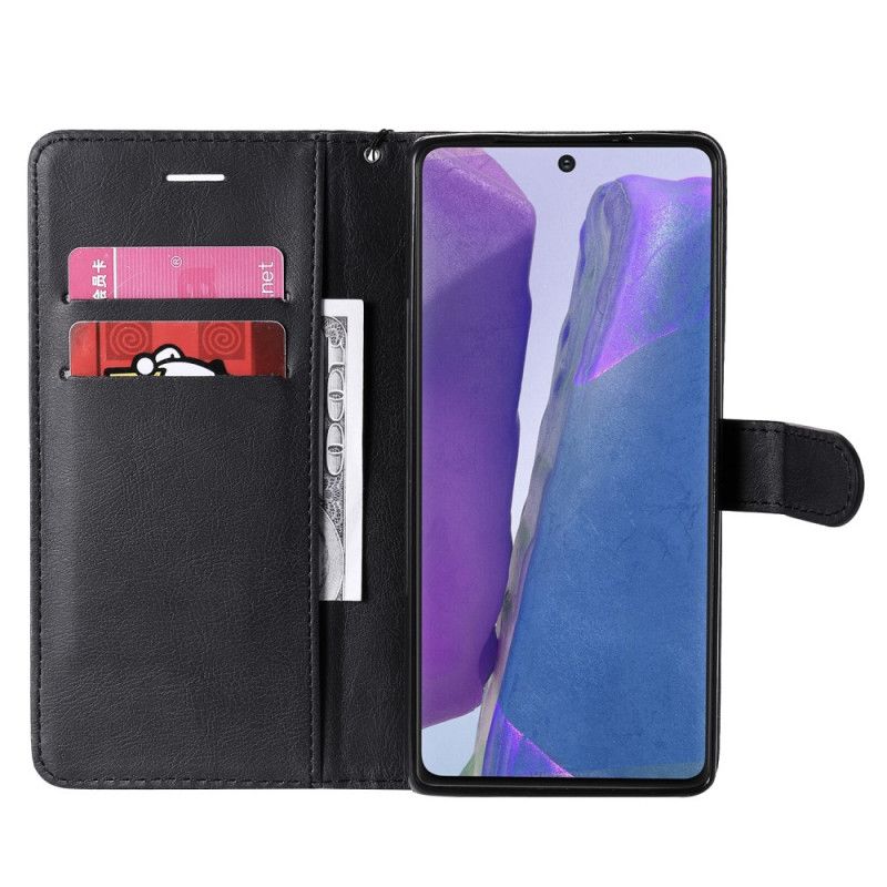 Etui Folio Samsung Galaxy Note 20 Czerwony Czarny Standardowa Sztuczna Skóra