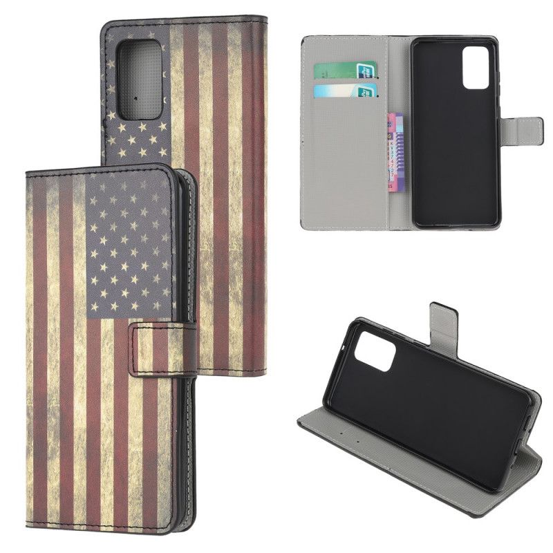 Etui Folio Samsung Galaxy Note 20 Flaga Usa Etui Ochronne