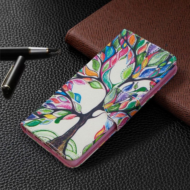 Etui Folio Samsung Galaxy Note 20 Kolorowe Drzewo Etui Ochronne