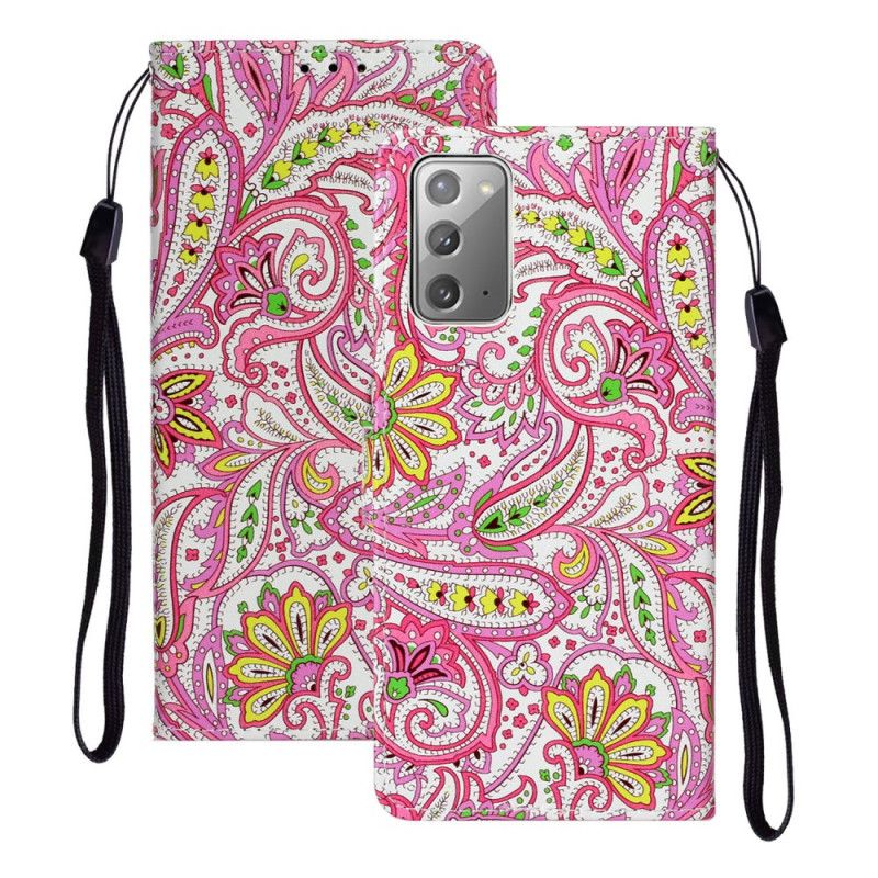 Etui Folio Samsung Galaxy Note 20 Kwiatowe Wzory Etui Ochronne