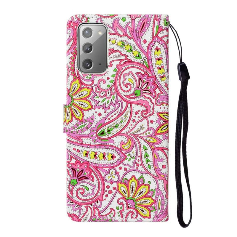 Etui Folio Samsung Galaxy Note 20 Kwiatowe Wzory Etui Ochronne