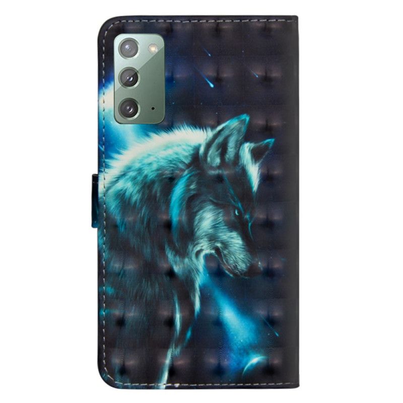 Etui Folio Samsung Galaxy Note 20 Majestatyczny Wilk Etui Ochronne