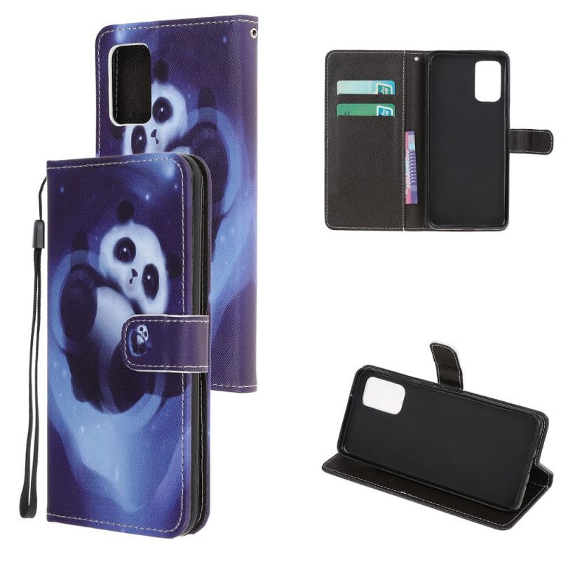 Etui Folio Samsung Galaxy Note 20 Przestrzeń Panda Ze Stringami Etui Ochronne