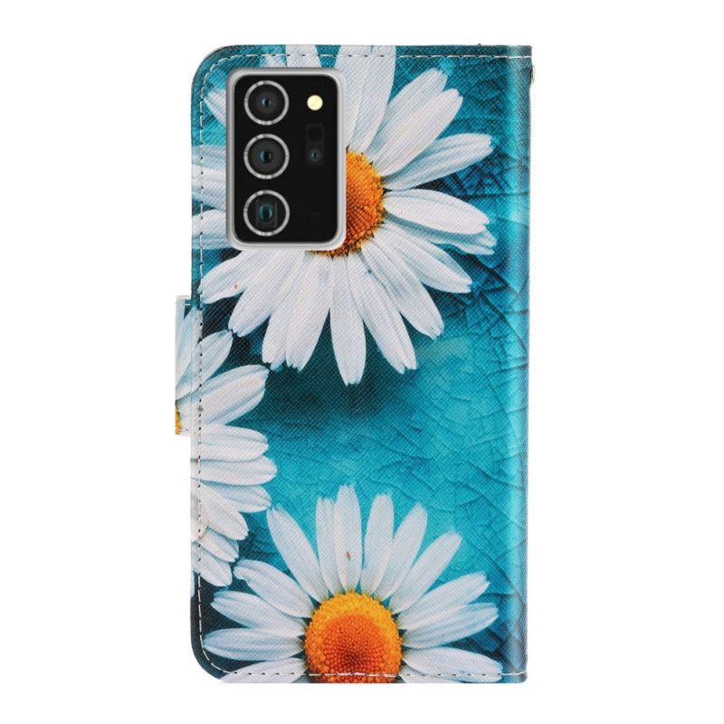 Etui Folio Samsung Galaxy Note 20 Stokrotki W Stringach