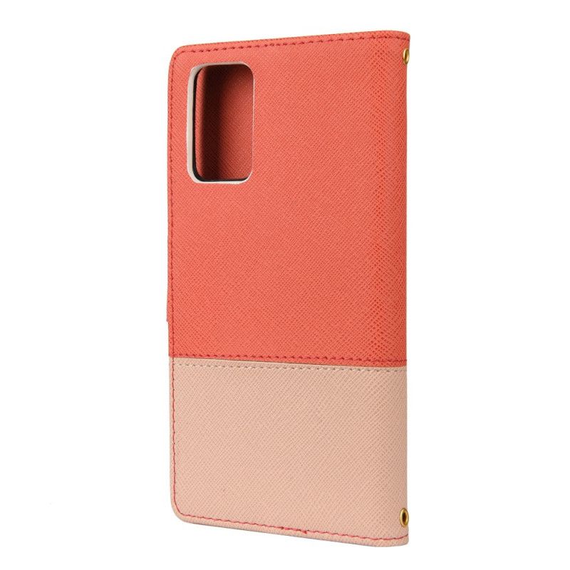 Etui Folio Samsung Galaxy Note 20 Szary Czarny Dwukolorowa Sztuczna Skóra