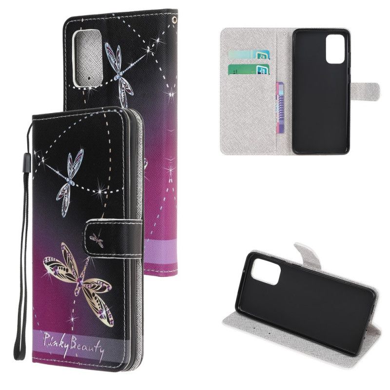 Etui Folio Samsung Galaxy Note 20 Ważki Ze Stringami Etui Ochronne