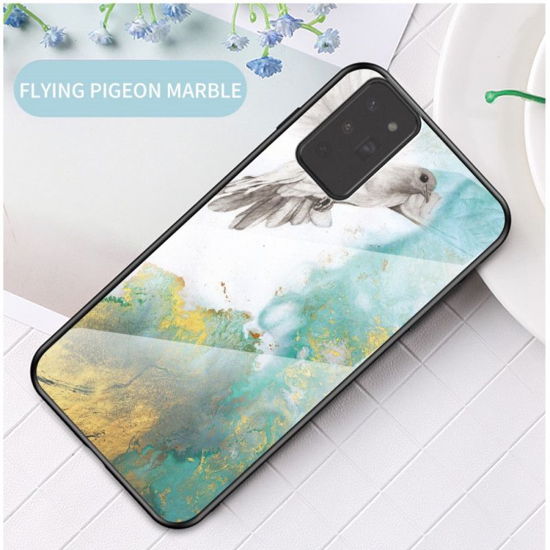 Etui Samsung Galaxy Note 20 Biały Czarny Szkło Hartowane W Kolorze Marmuru Etui Ochronne