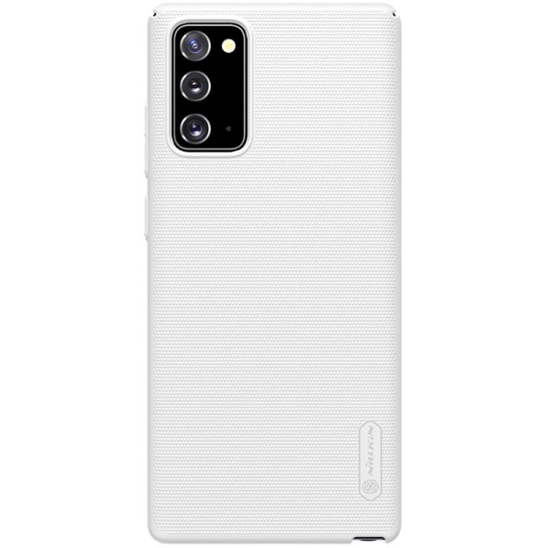 Etui Samsung Galaxy Note 20 Biały Czarny Sztywny Matowy Nillkin