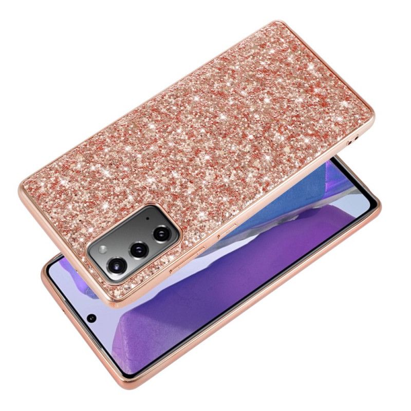 Etui Samsung Galaxy Note 20 Czerwony Czarny Jestem Brokatem