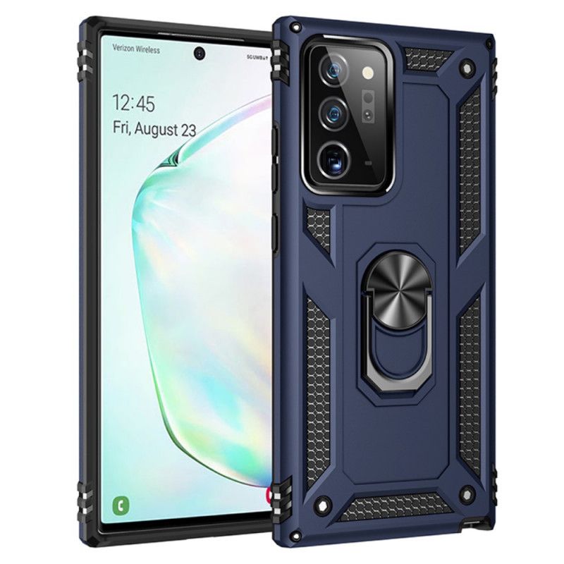 Etui Samsung Galaxy Note 20 Czerwony Czarny Pierścień Premium Etui Ochronne