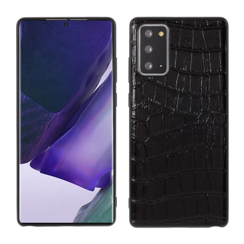 Etui Samsung Galaxy Note 20 Czerwony Czarny Prawdziwa Skóra O Fakturze Krokodyla Etui Ochronne