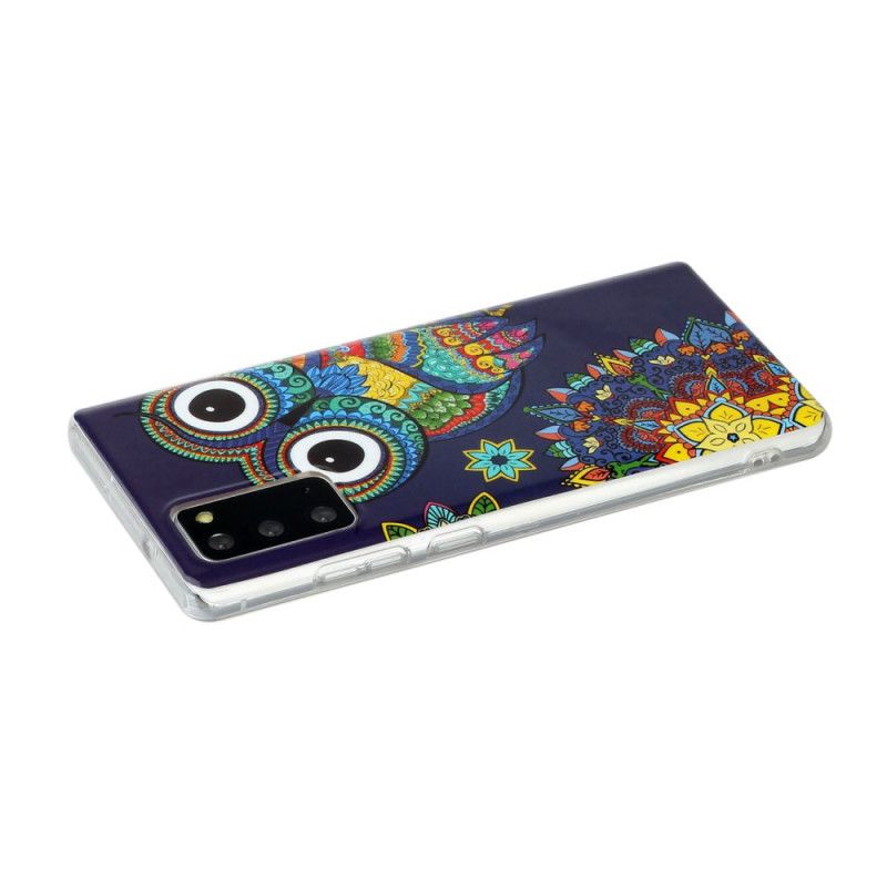 Etui Samsung Galaxy Note 20 Fluorescencyjna Sowa Mandala