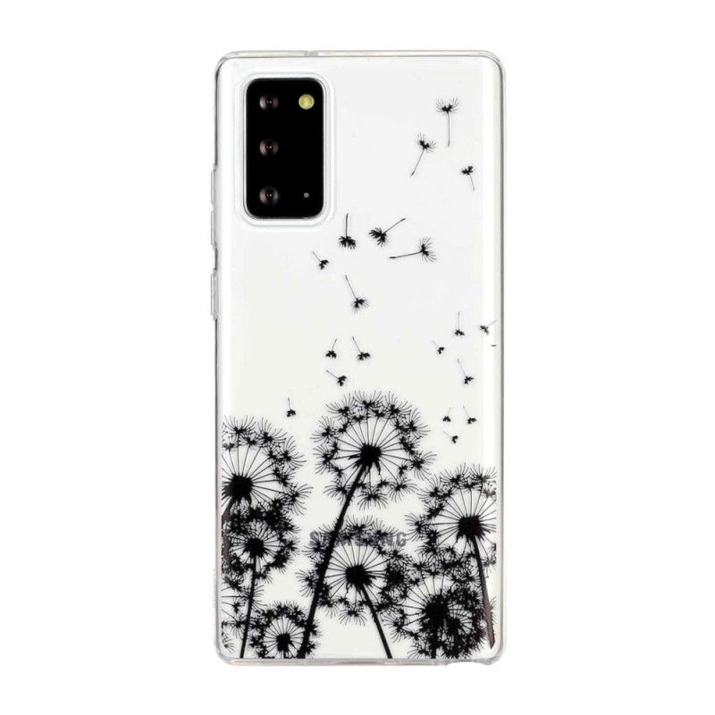 Etui Samsung Galaxy Note 20 Przezroczyste Czarne Mlecze