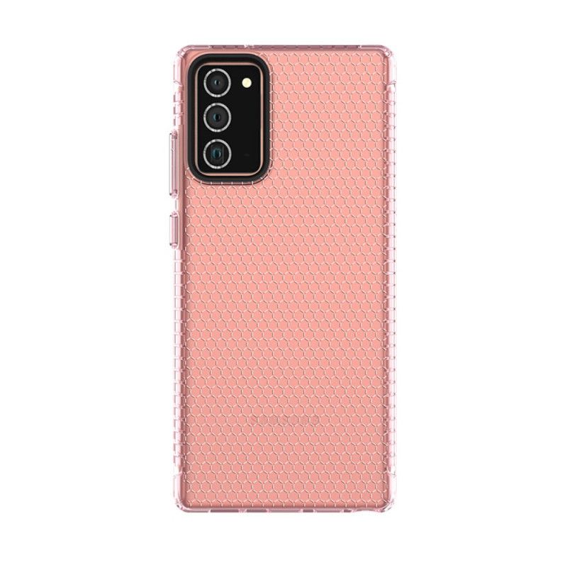 Etui Samsung Galaxy Note 20 Różowy Czarny Projekt W Stylu Plastra Miodu