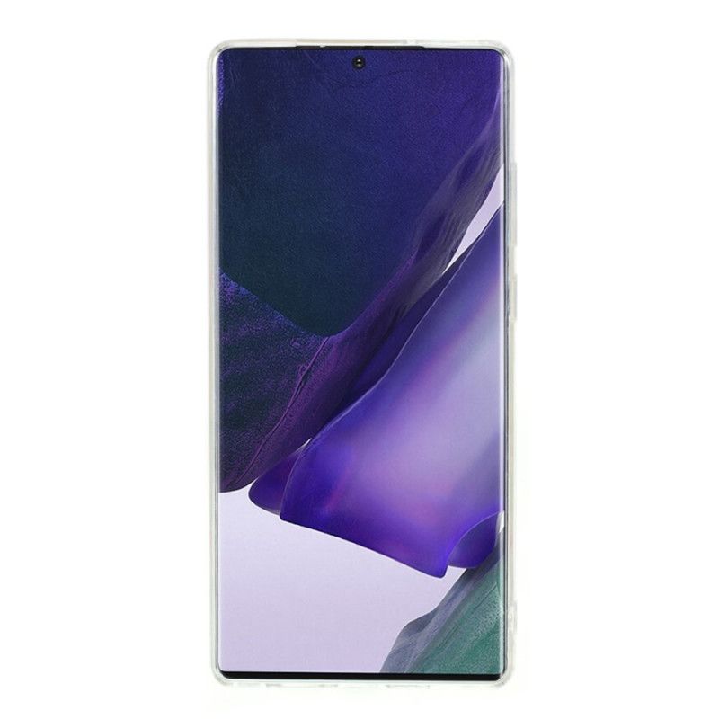 Etui Samsung Galaxy Note 20 Żółty Różowy Małe Kwiaty