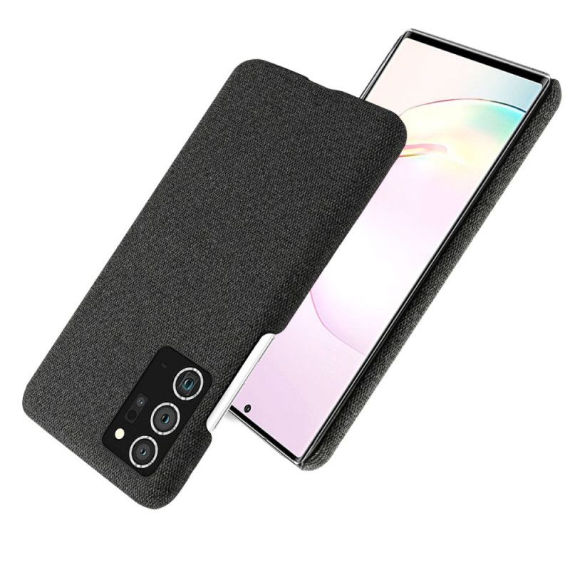 Etui Samsung Galaxy Note 20 Szary Czarny Tekstura Tkaniny Ksq