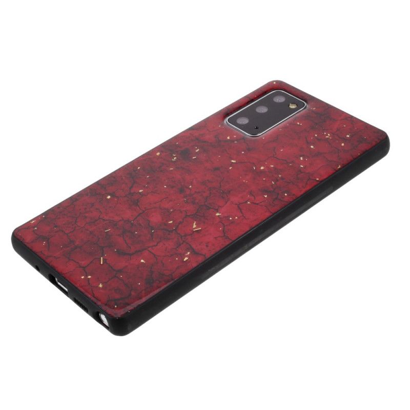 Etui Samsung Galaxy Note 20 Zielony Czerwony Efekt Epoksydowy Premium Etui Ochronne