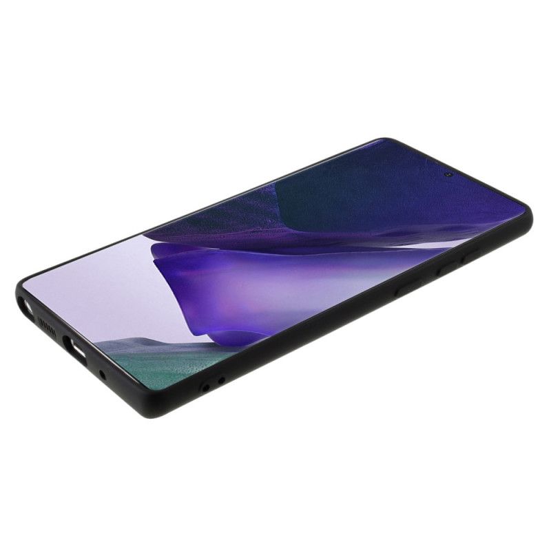 Etui Samsung Galaxy Note 20 Zielony Czerwony Płynny Silikon Na Poziomie X