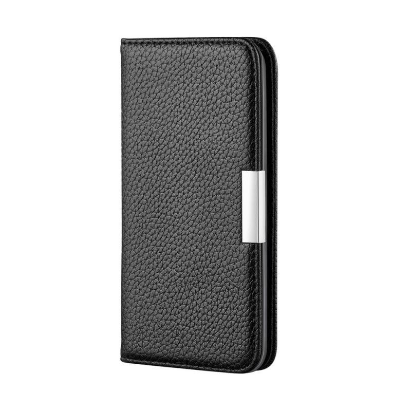 Flip Kotelot Samsung Galaxy Note 20 Szary Czarny Ultra Elegancka Imitacja Skóry Liczi Etui Ochronne