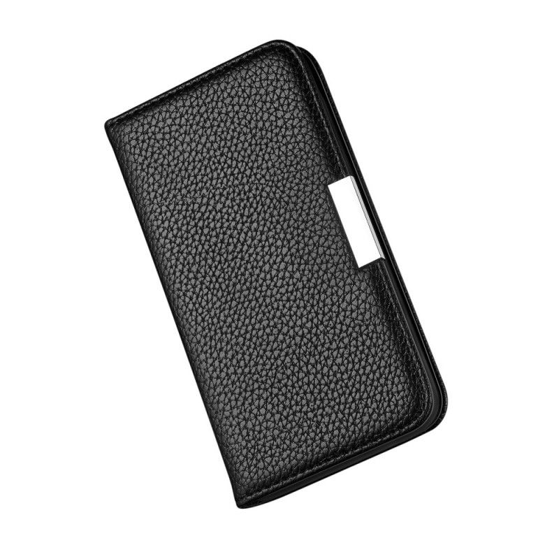 Flip Kotelot Samsung Galaxy Note 20 Szary Czarny Ultra Elegancka Imitacja Skóry Liczi Etui Ochronne