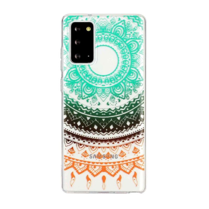 Futerały Samsung Galaxy Note 20 Etui na Telefon Przezroczysta Kolorowa Mandala