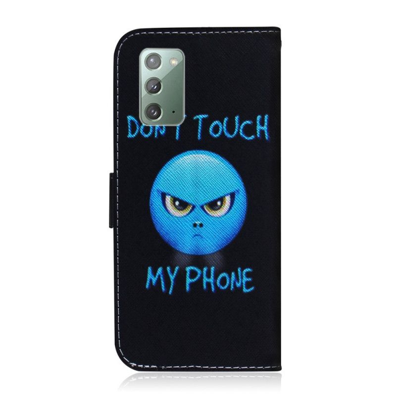 Skórzany Futerał Samsung Galaxy Note 20 Etui na Telefon Telefon Emoji