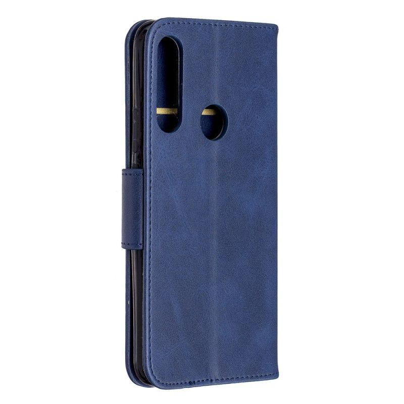 Etui Folio Huawei P Smart Z Czerwony Czarny Efekt Skóry Premium Z Paskiem Etui Ochronne